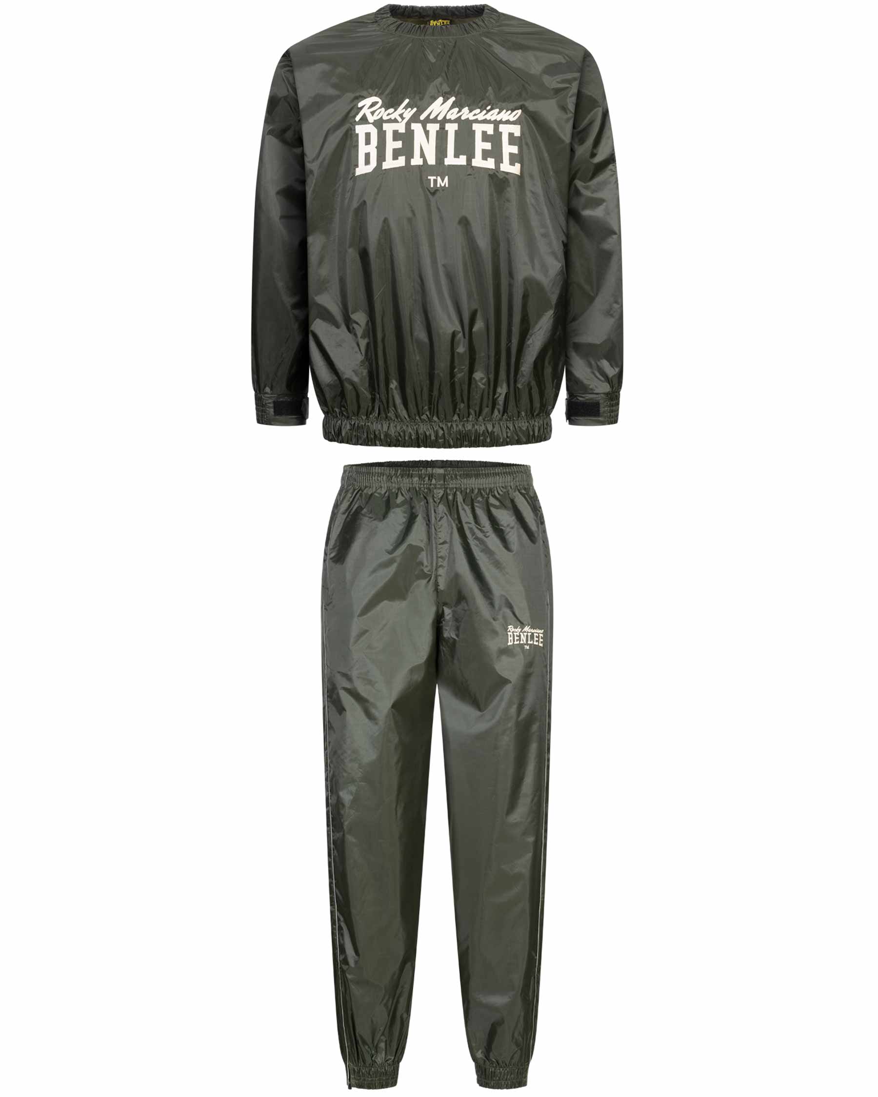 BenLee Caldo Crew traje de sauna negro con detalle de logo