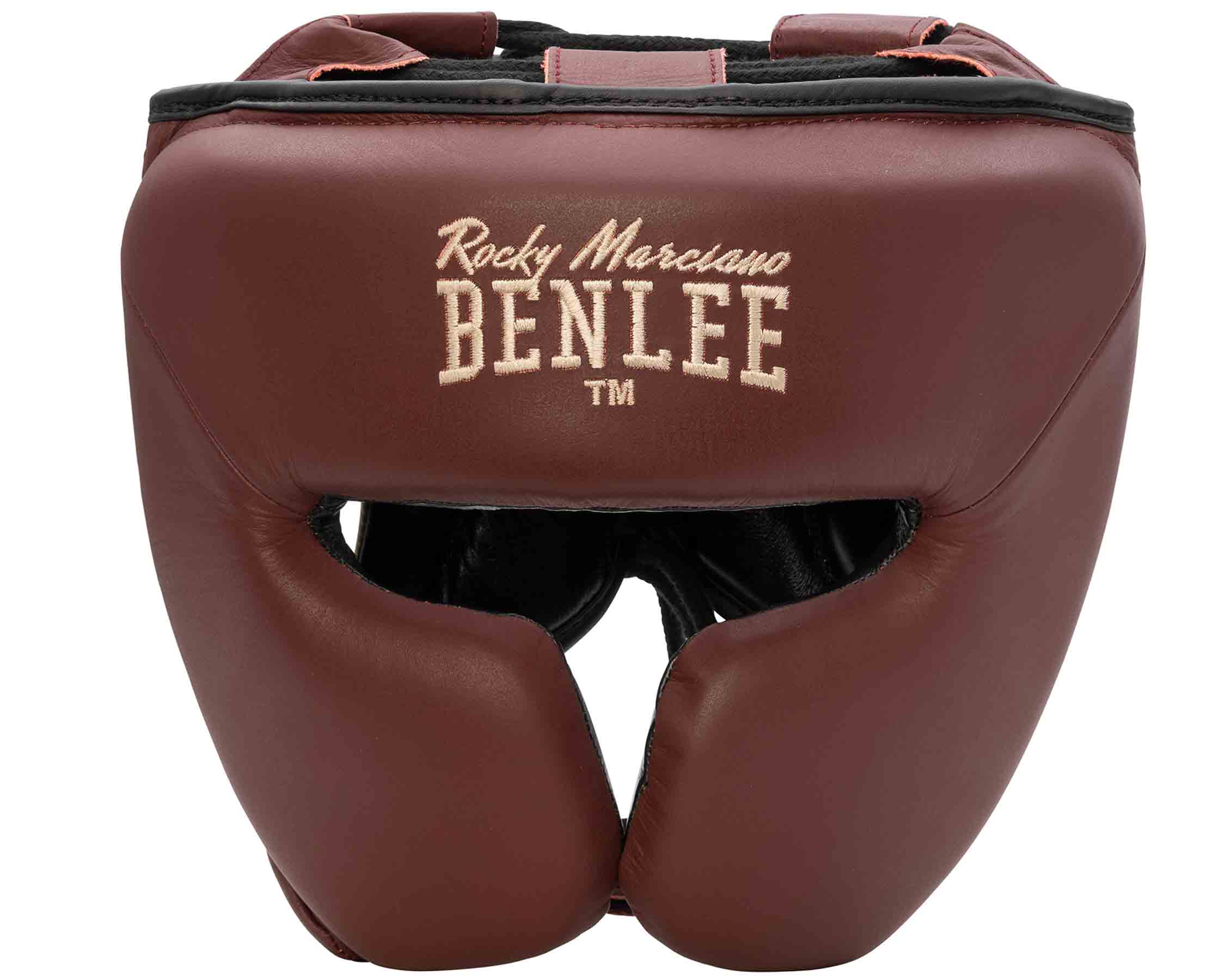 BenLee Berkley Casque de combat noir avec détails en peau de vache