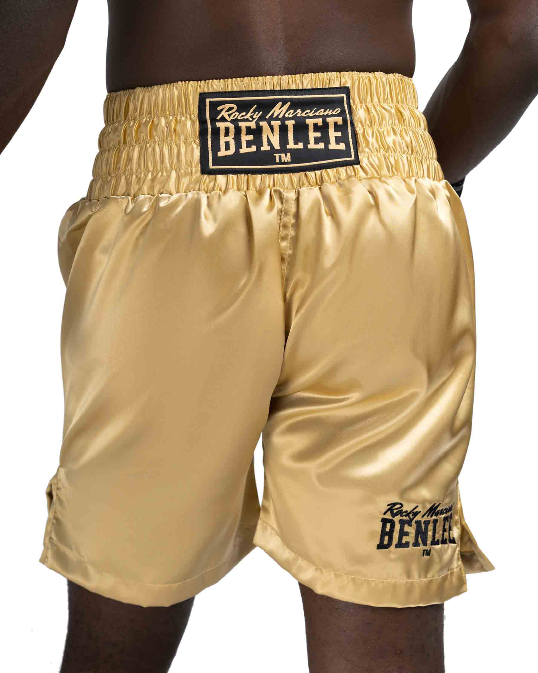 Pantalon de boxe BenLee Rocky Marciano noir arts martiaux arrière