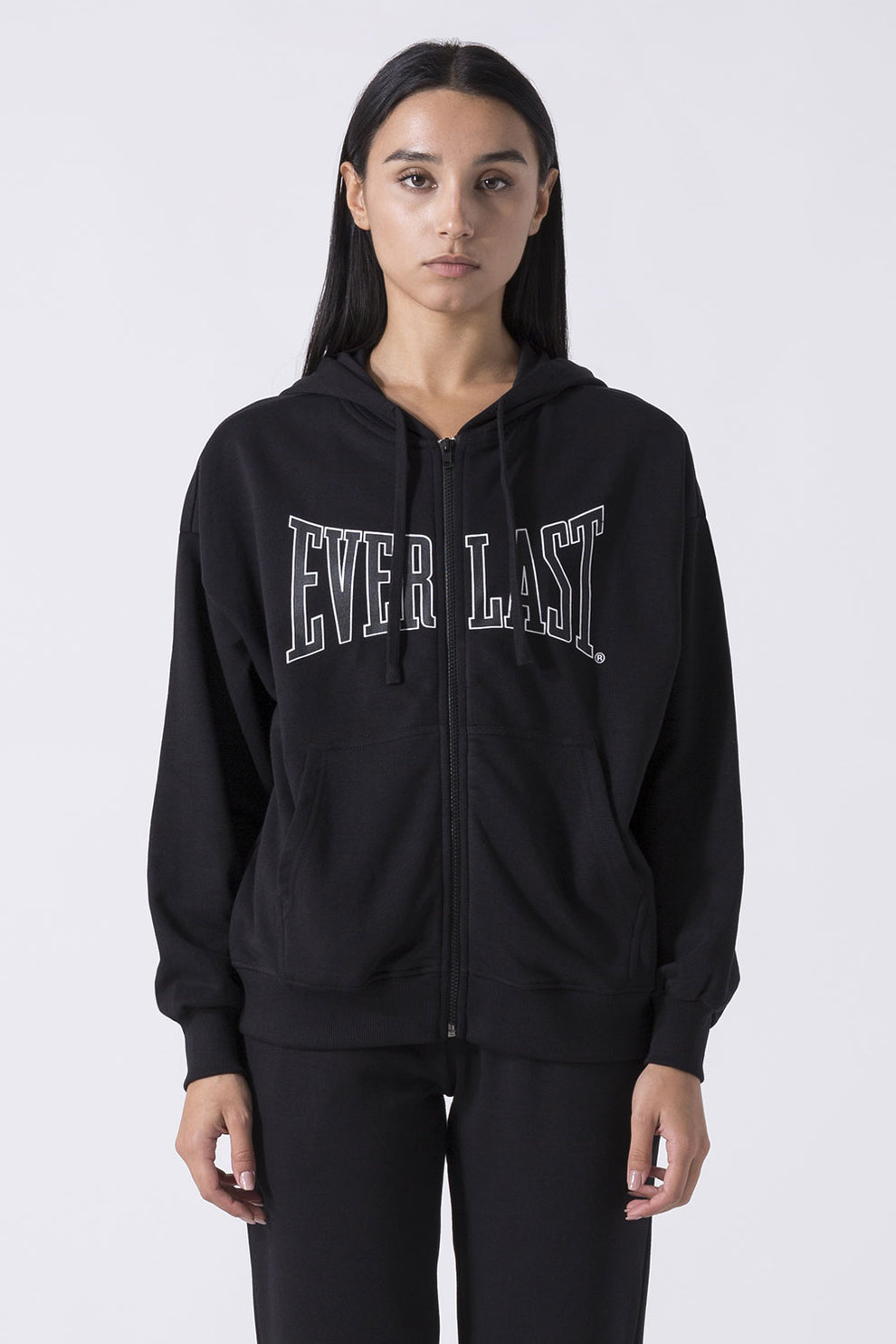 Everlast Full Zip Sweatshirt com capuz em preto