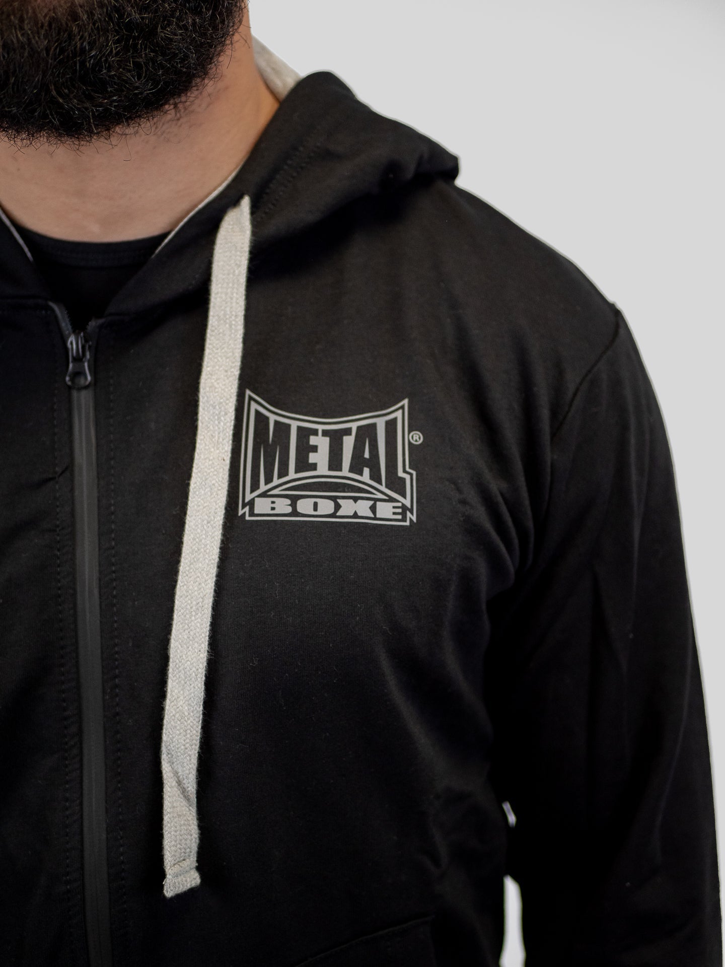 Metal Boxe Regular Black Hoodie