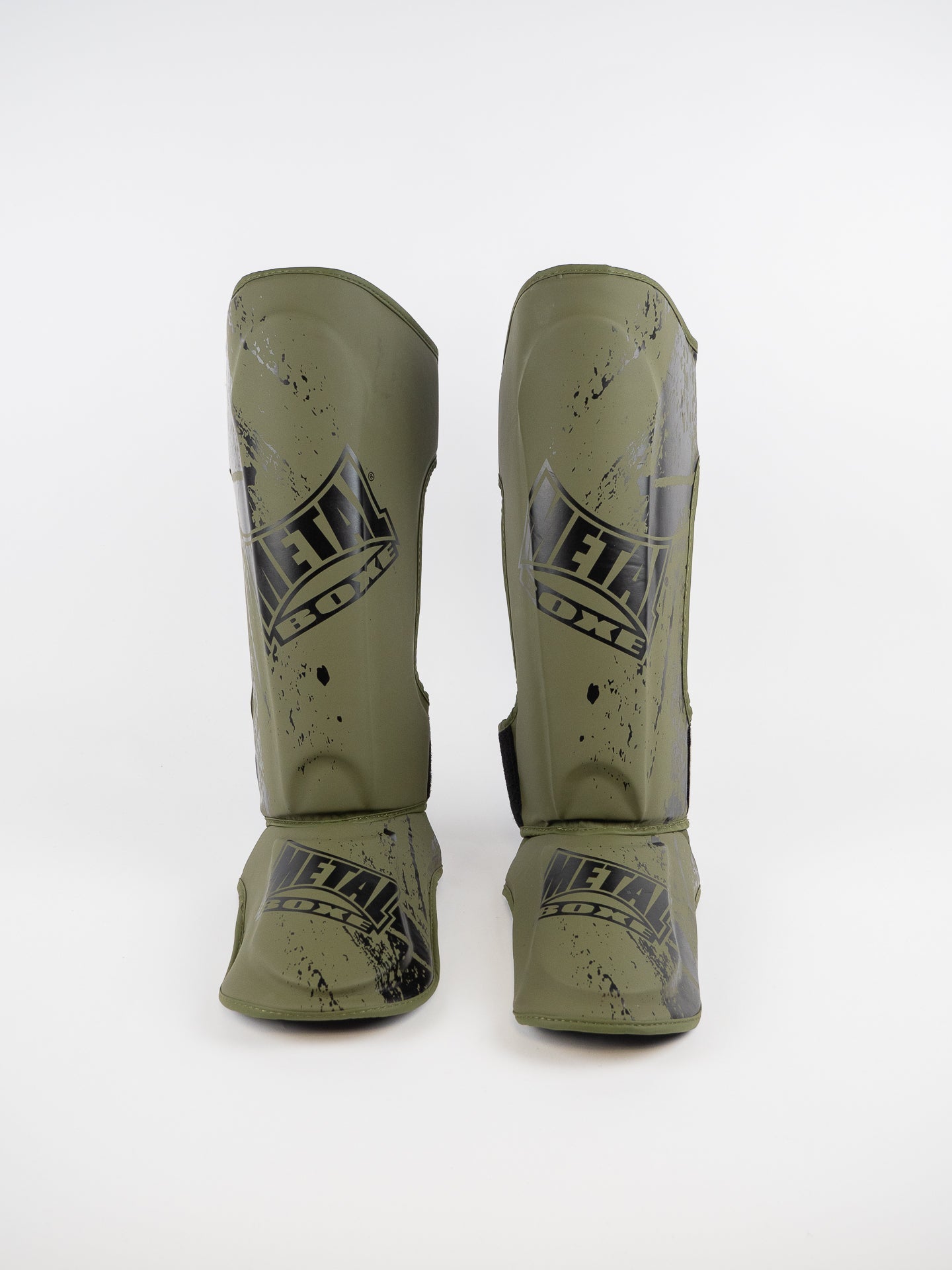 Muay Thai Metal Boxe Blade Shin Guards with Foot Protection