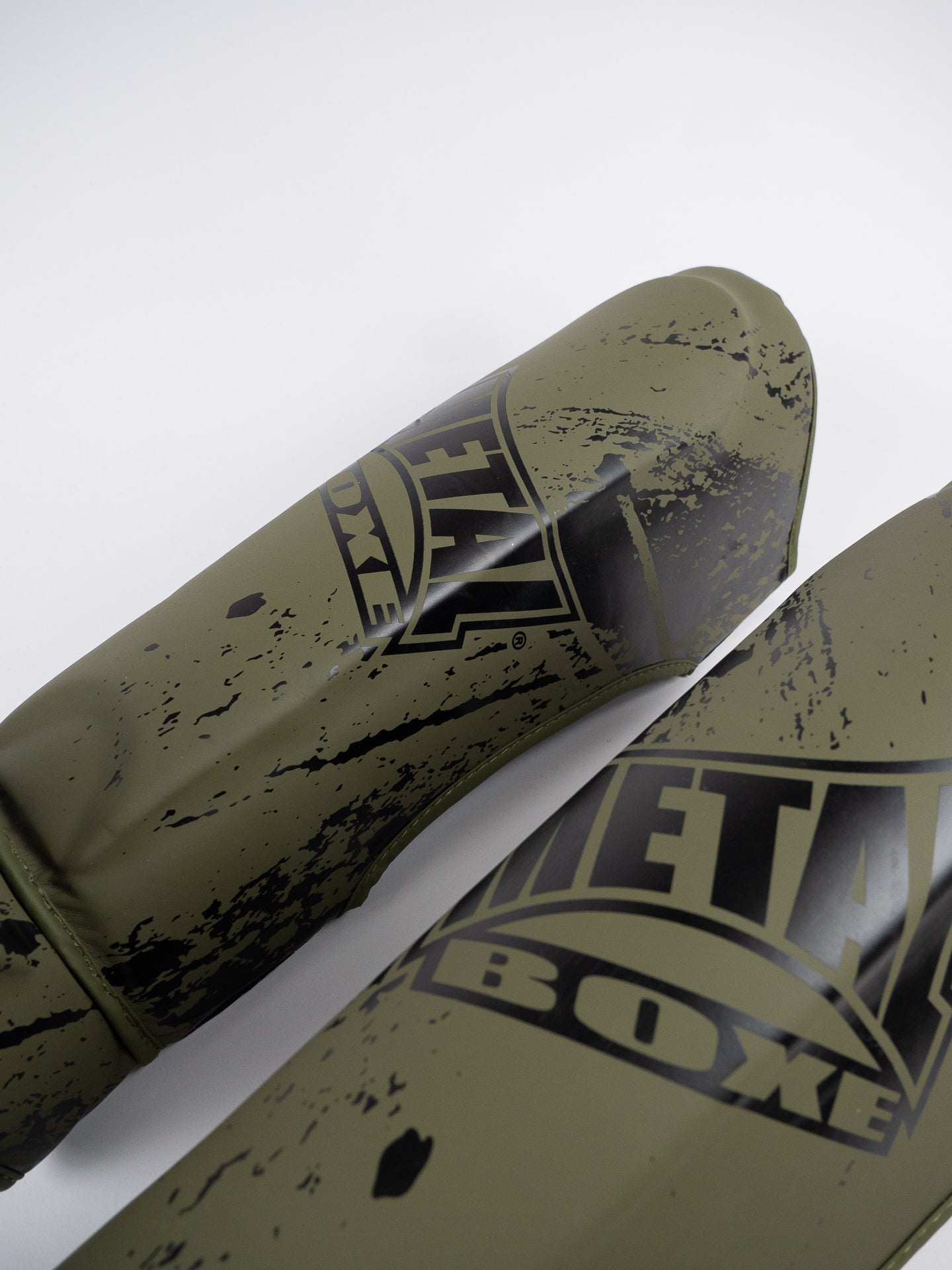 Muay Thai Metal Boxe Blade Shin Guards with Foot Protection