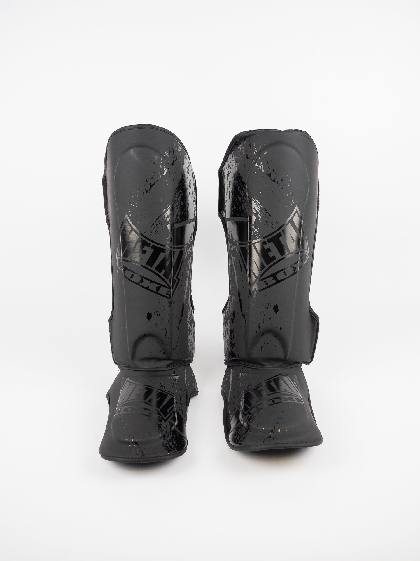 Muay Thai Metal Boxe Blade Shin Guards with Foot Protection