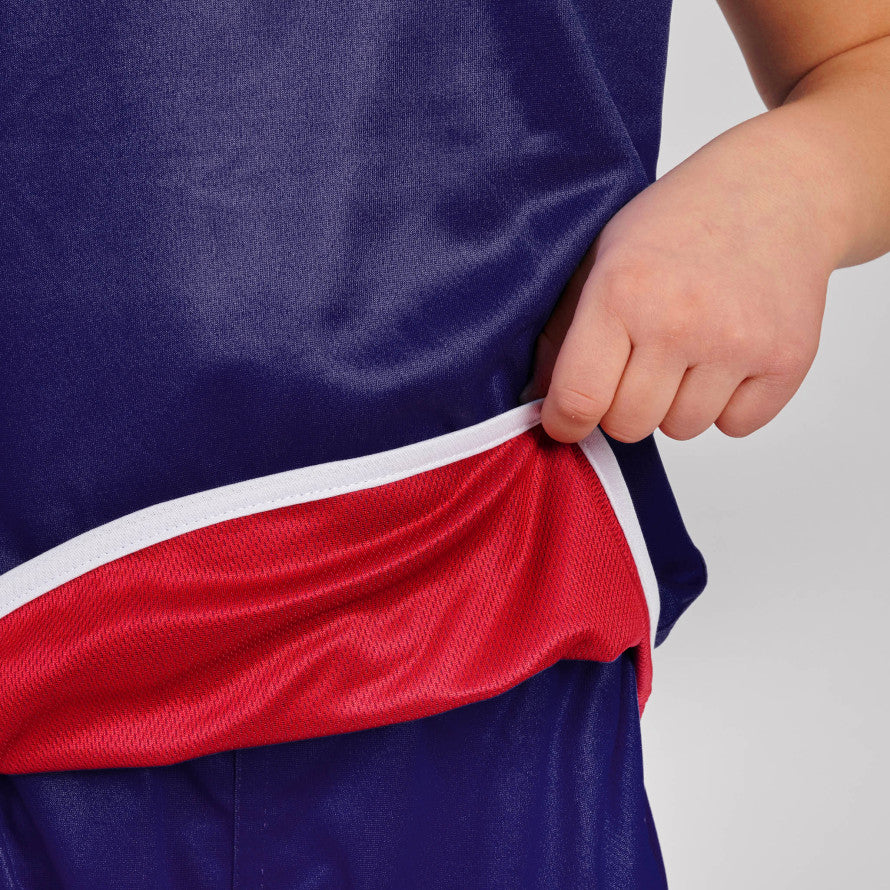 CANOTTA BOXE Leone Bambino Reversibile Rossa Blu