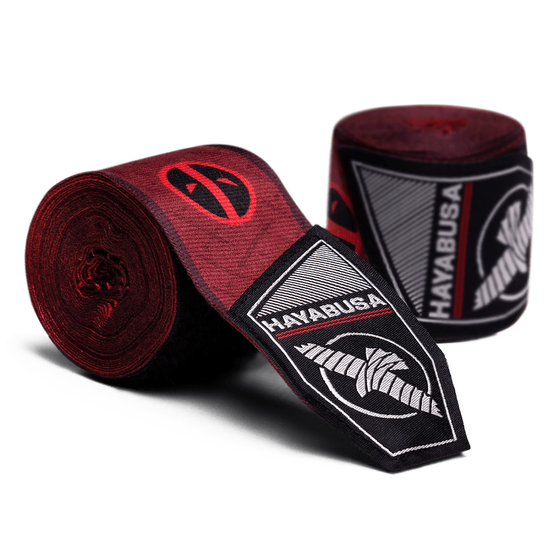 Paar Hayabusa Marvel Hero Elite Deadpool Rollbandagen mit ikonischer Maske und rot/schwarzen Farben
