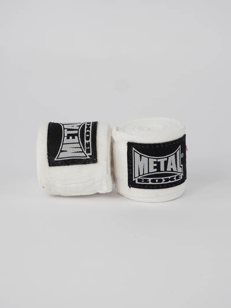 Metal Boxe boxningsbandage 2,5 meter vit färg