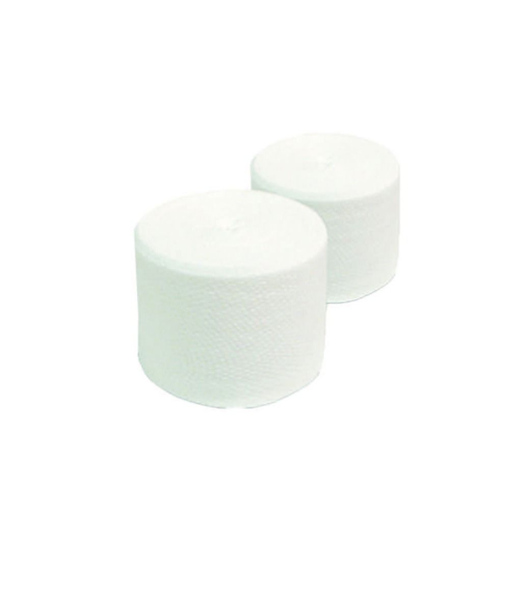 Due rotoli di bende in garza bianca Everlast Super Gauze da 5 cm per il bendaggio delle mani nel pugilato.