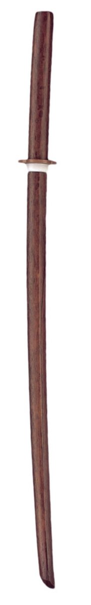 Dziecięcy bokken o średnicy 80 cm z czerwonego dębu w komplecie z tsubą do sztuk walki