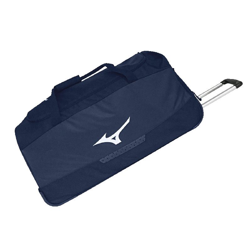 Borsa Trolley Mizuno NAVY spaziosa con ruote e maniglia rinforzata per sport e viaggi