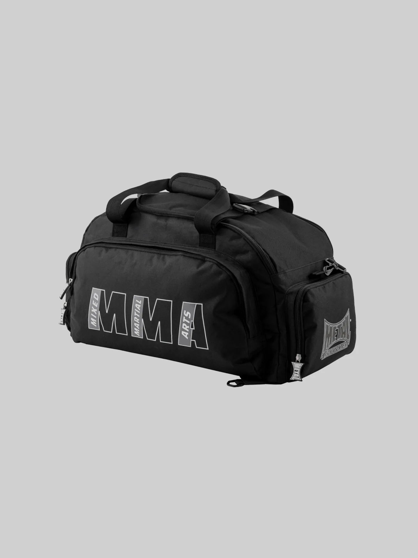 Borsa sportiva Metal Boxe MMA nera 40 litri con manici rinforzati e tracolla