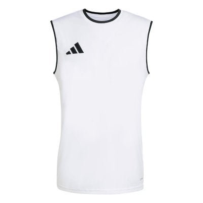 Vista frontal de la camiseta sin mangas Adidas Wako Kick Light blanca para entrenamiento