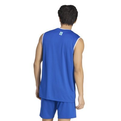 Camiseta sin mangas Wako Kick Light Adidas azul vista trasera con tecnología CLIMACOOL