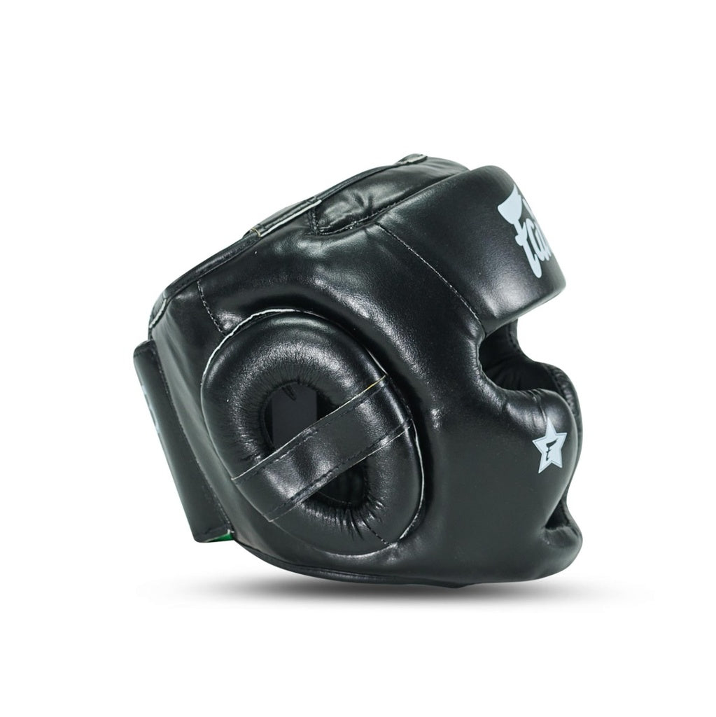 Profilo del casco FXB Fairtex che mostra la protezione per le orecchie e lo spessore dell'imbottitura
