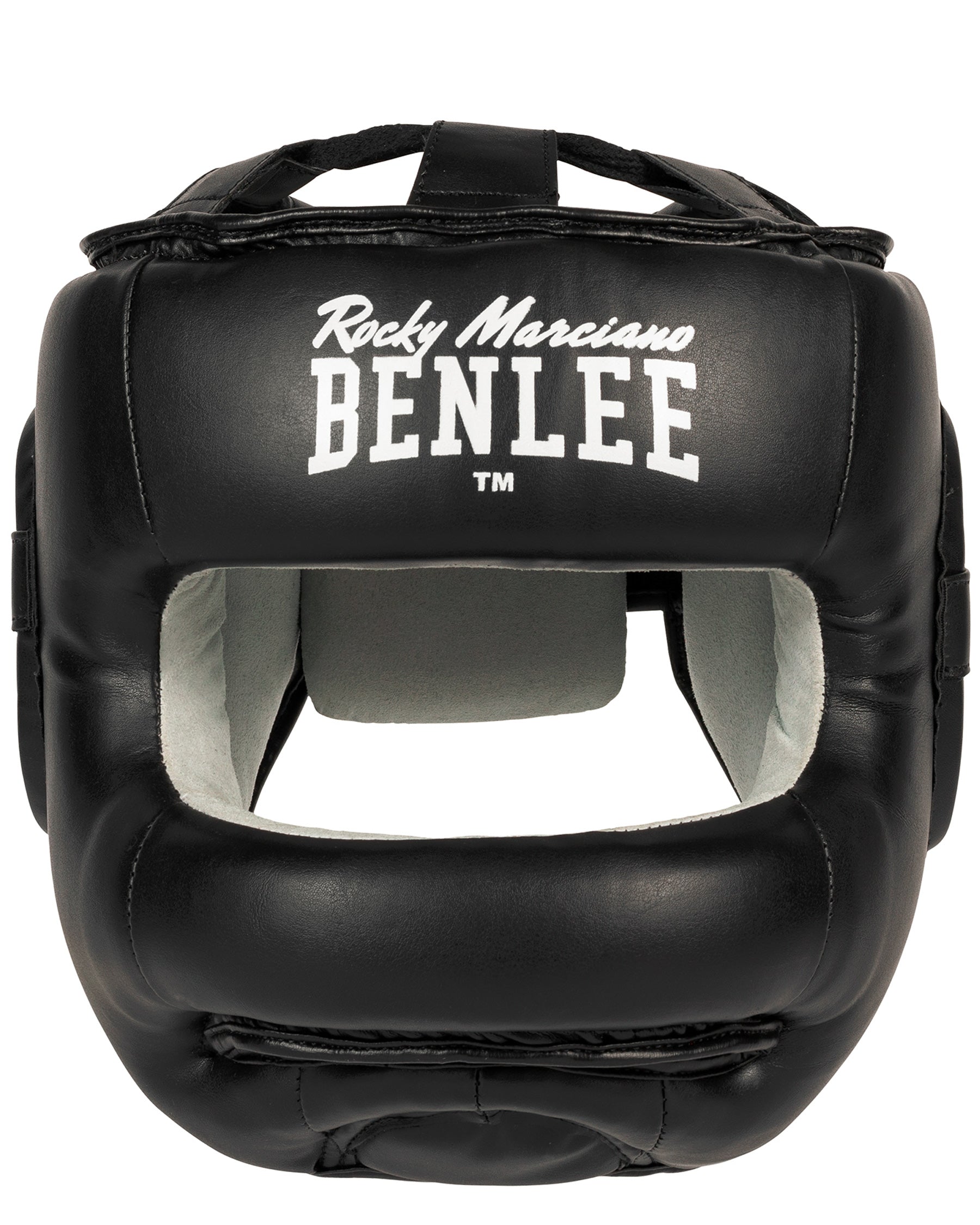 Casco protettivo BenLee Facesaver nero frontale boxe