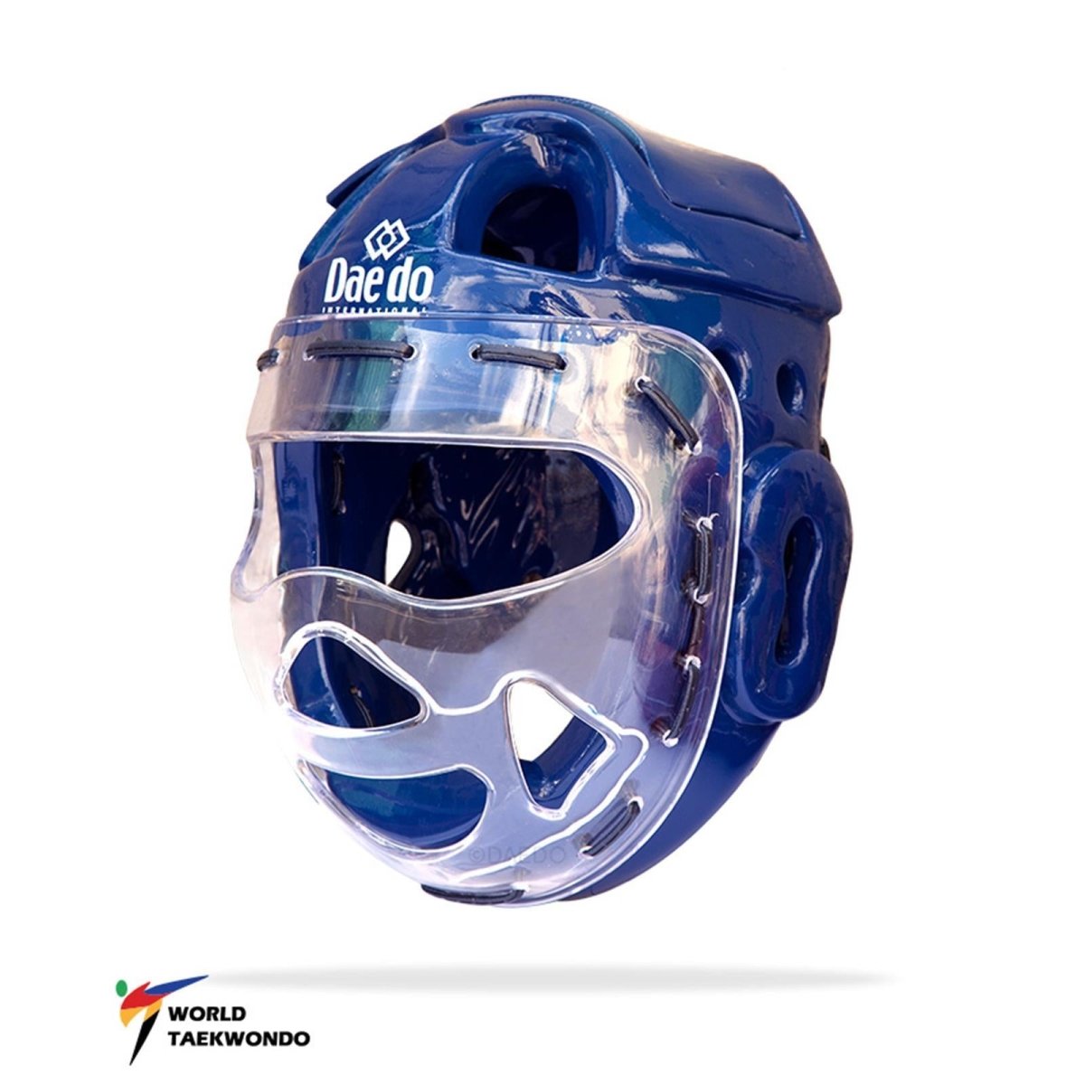Casque électronique bleu Daedo GEN 3 avec visière de protection homologuée WT