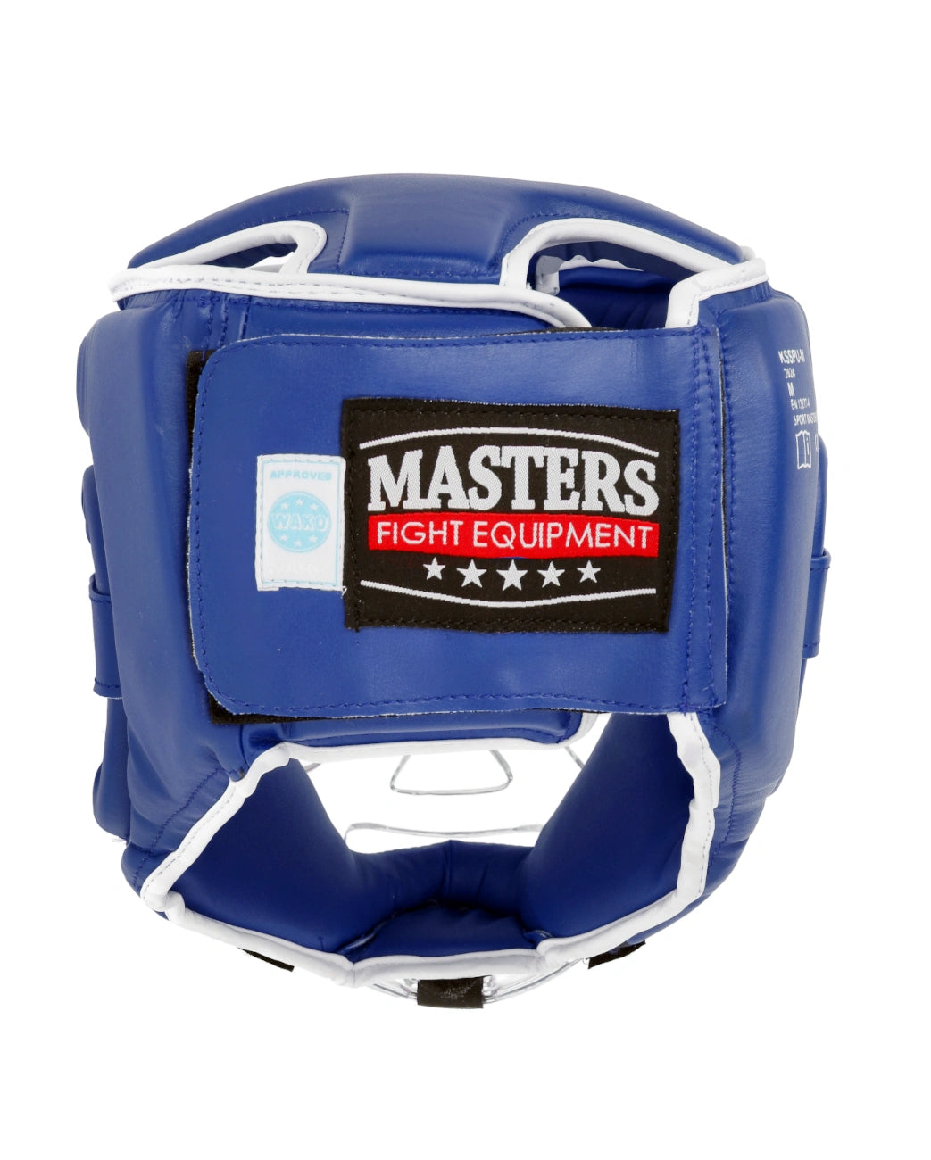 Dettaglio posteriore del casco blu WAKO che mostra la struttura protettiva nuca