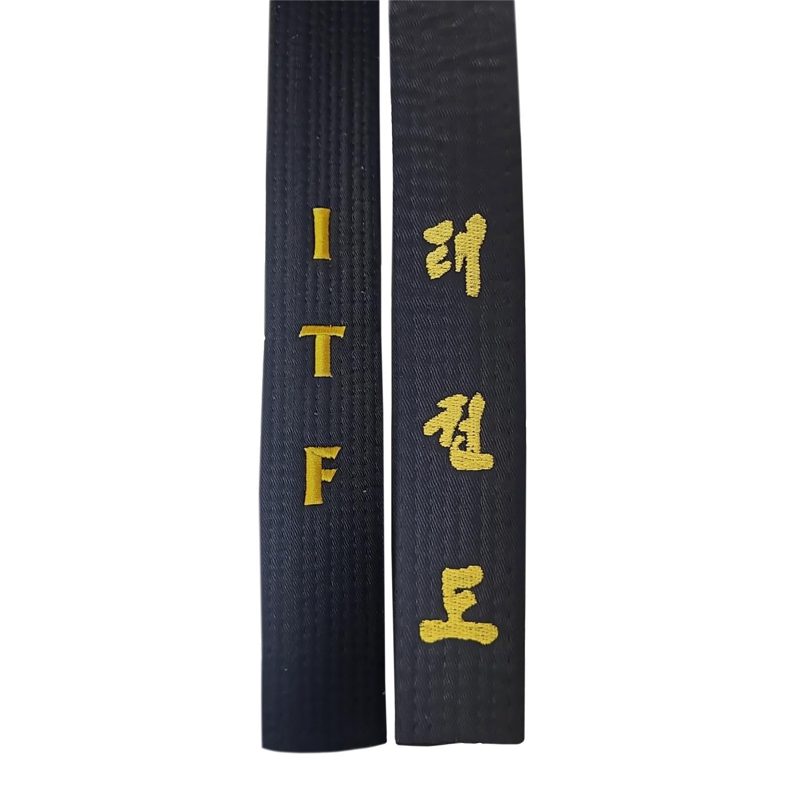 Cintura Nera Taekwondo ITF Daedo - vista frontale