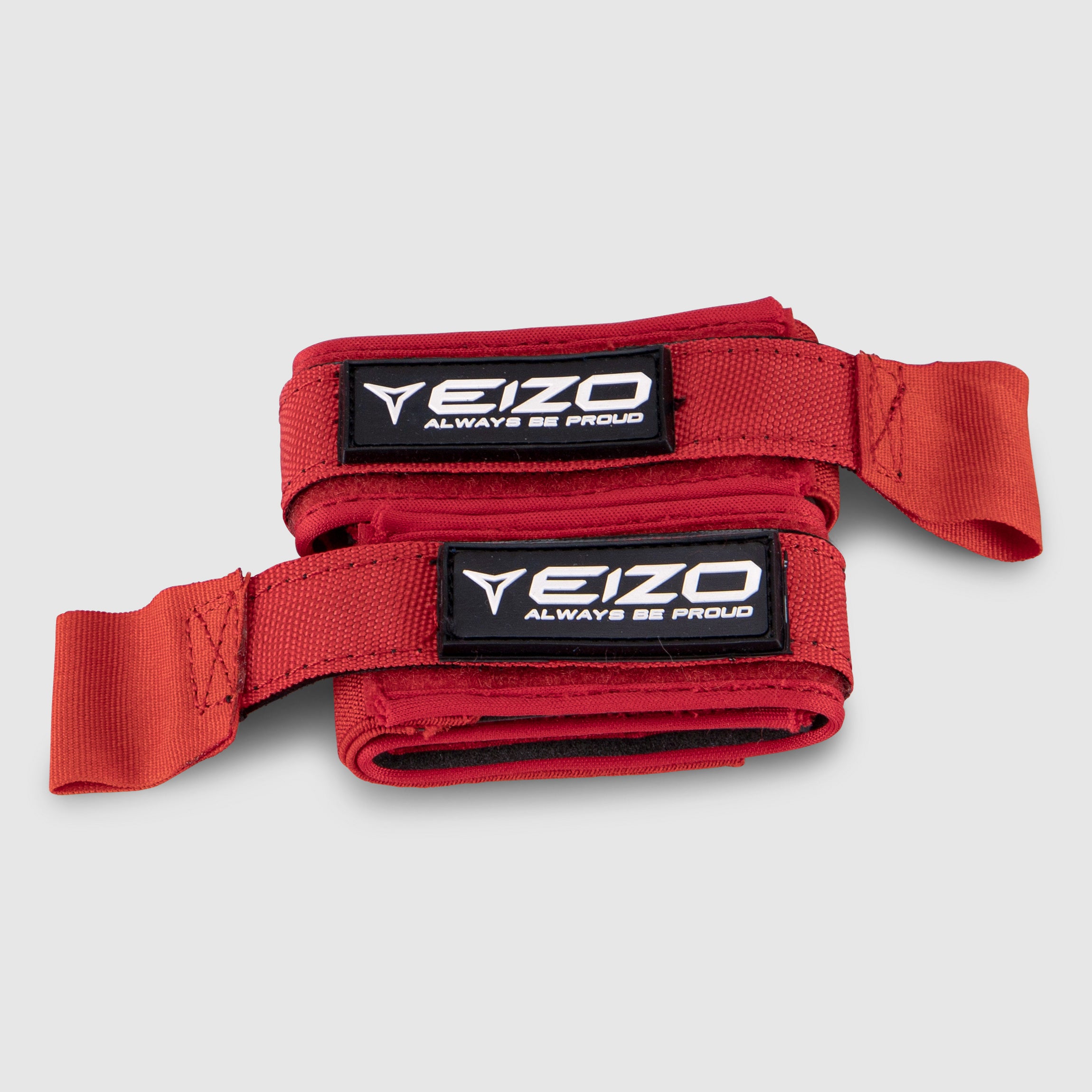 Coppia di convertitori Hook & Loop Eizo rossi per trasformare guantoni da boxe con lacci in velcro