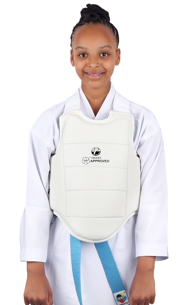 Corpetto da karate per bambini ed esordienti omologato wkf