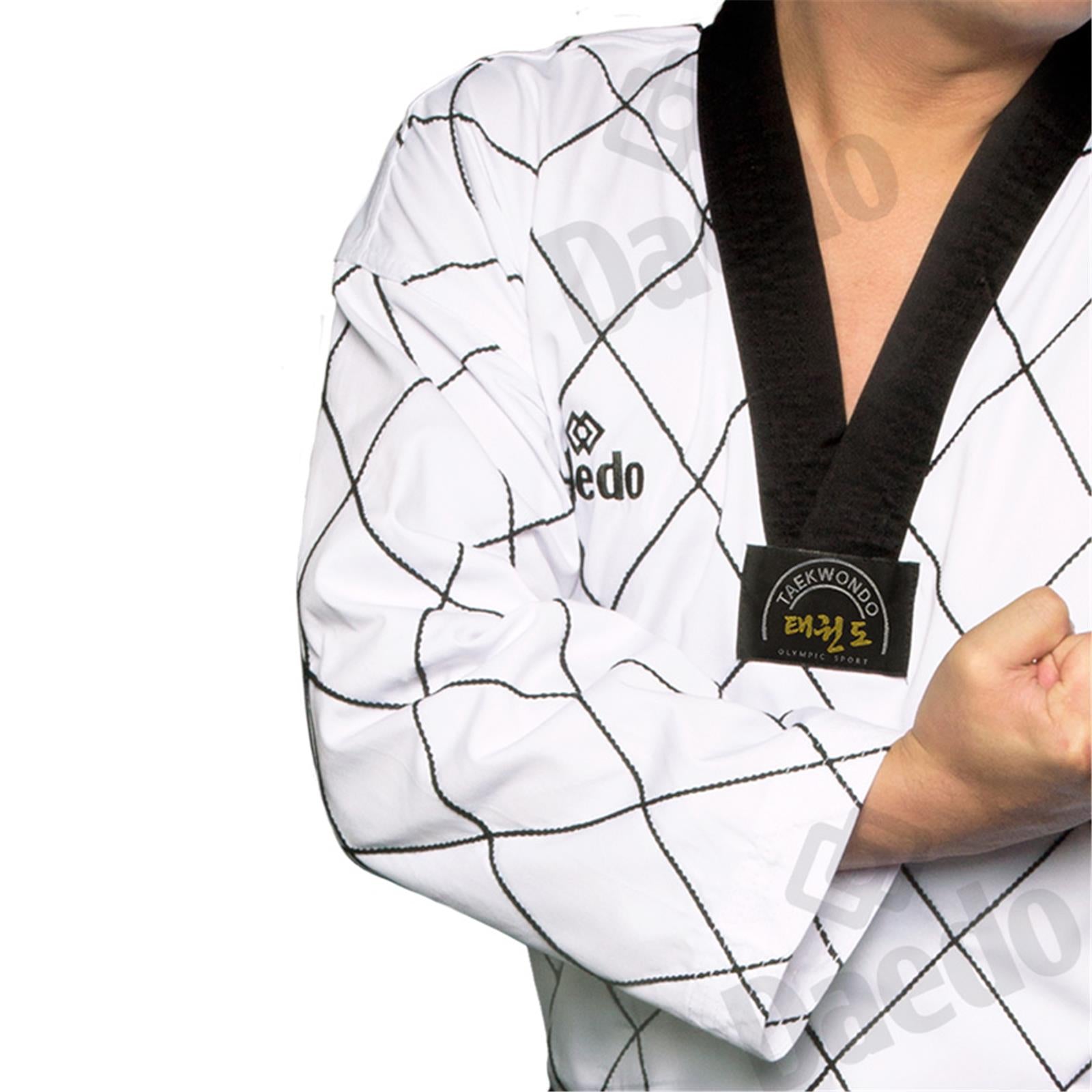 Dobok Master Daedo Bianco con Collo Nero