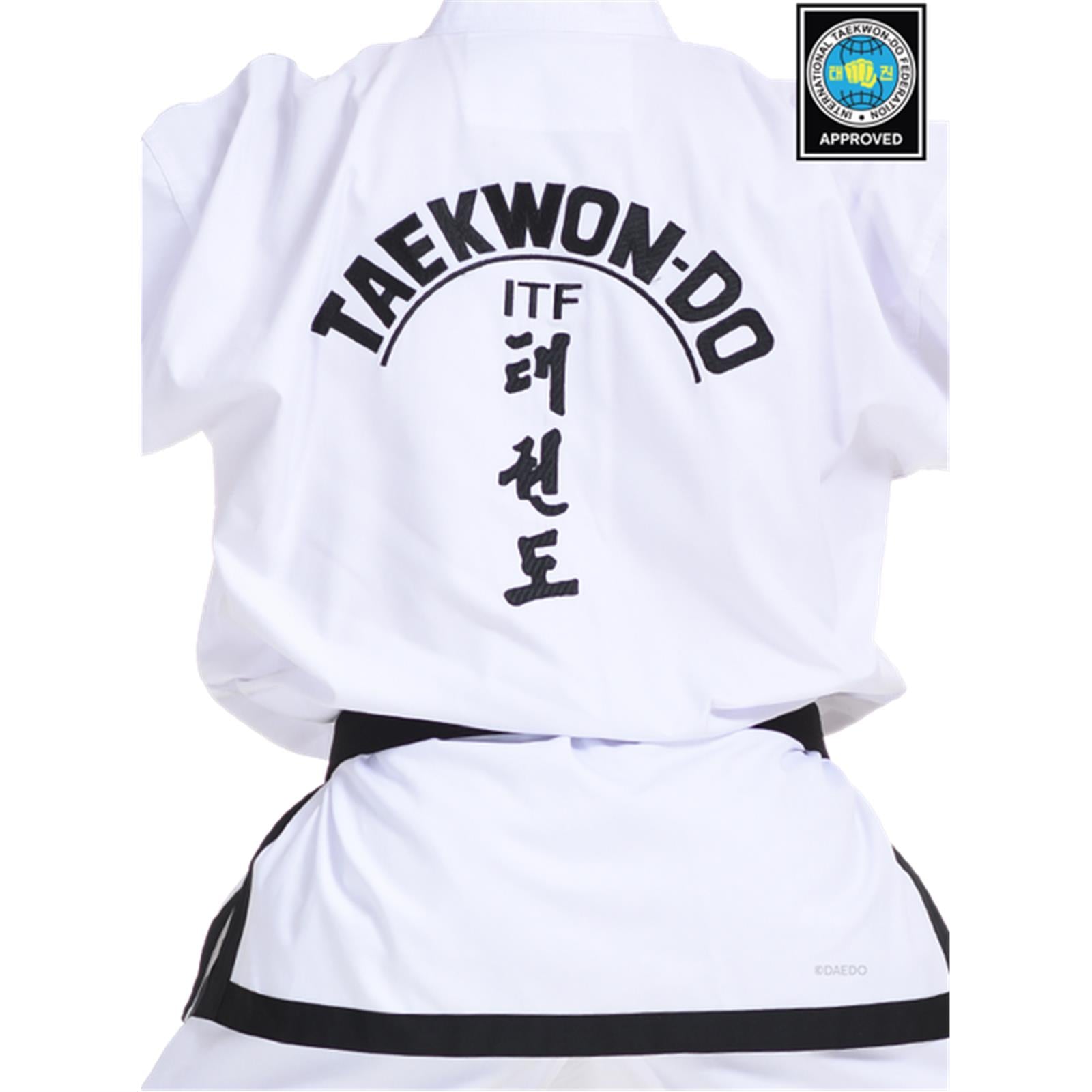 Dobok ITF Ultraleggero con Bordi Neri Daedo - vista dettaglio-2