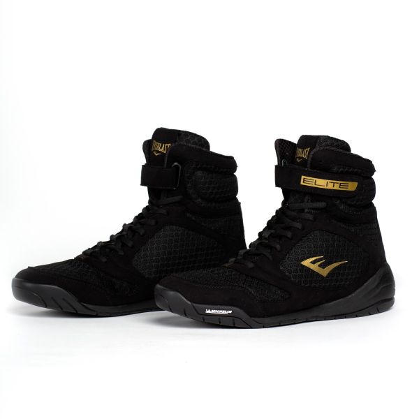 Everlast Elite 2 scarpe da boxe nero frontale boxe