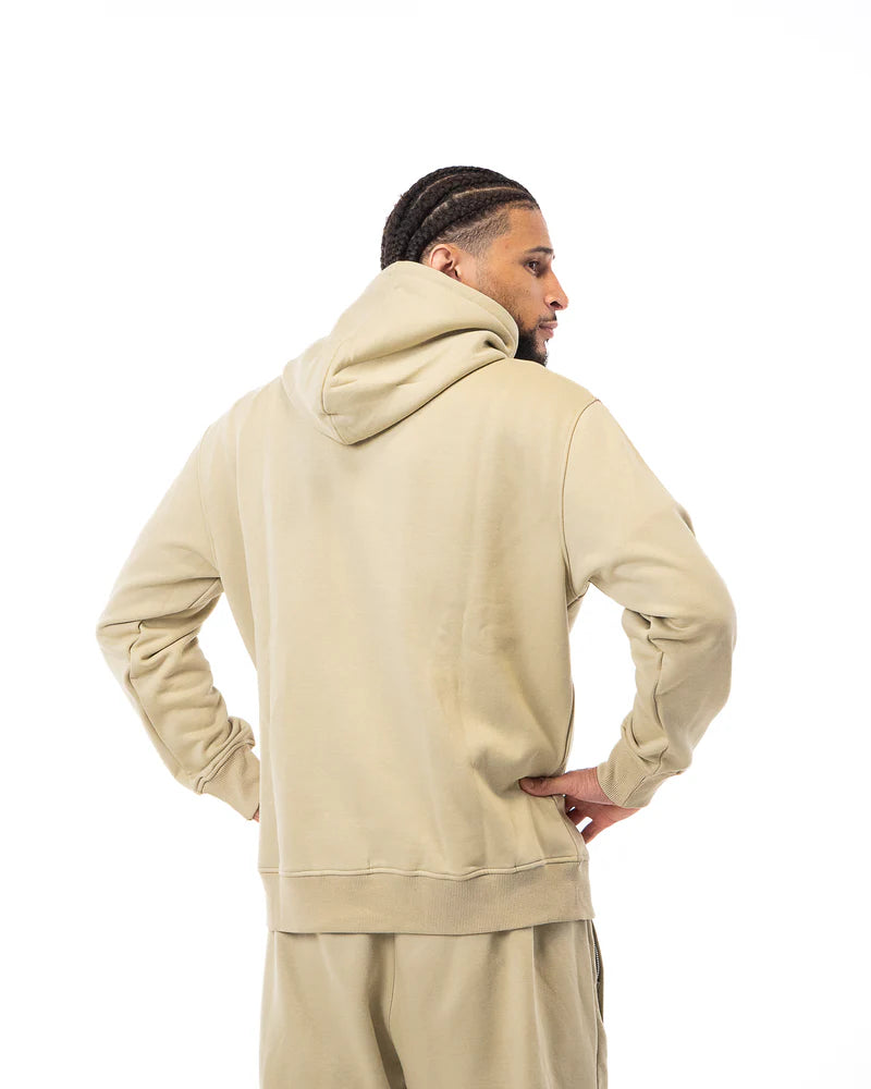 Vista posteriore hoodie Metal Boxe Desert Storm in cotone pesante