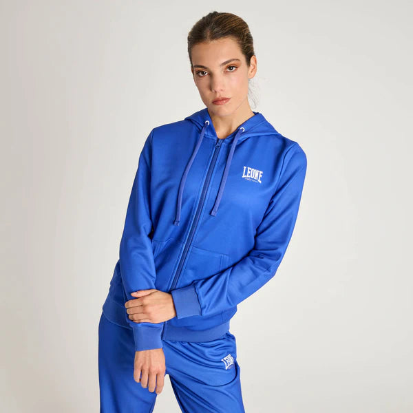 Vista frontale della felpa sportiva Leone 1947 Logo Lightweight in blu navy