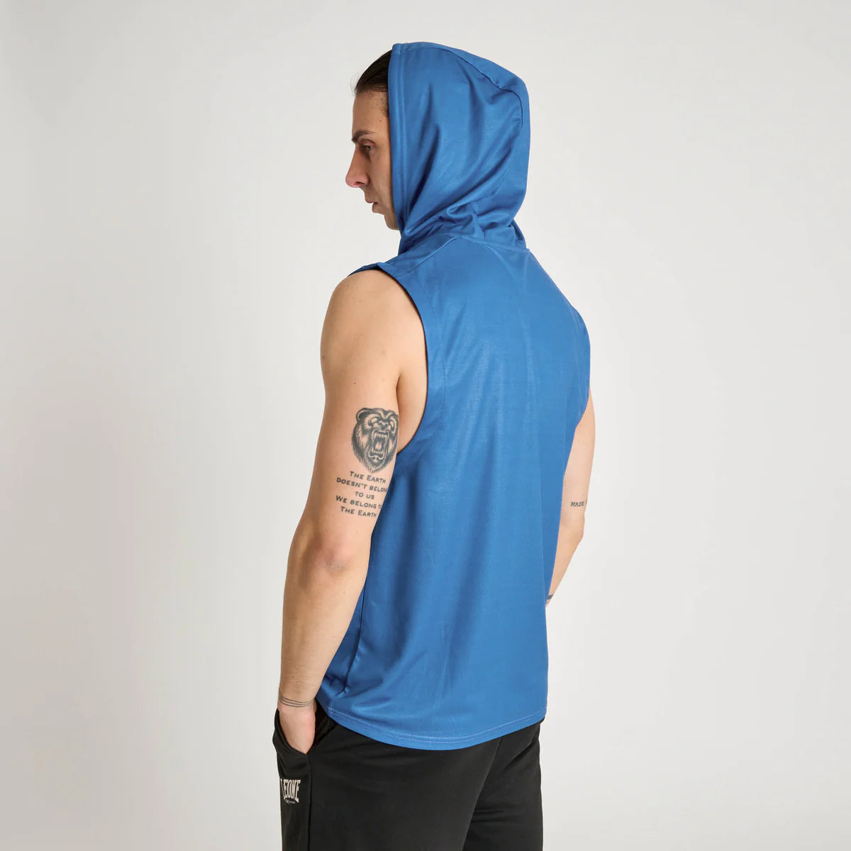 Sudadera sin mangas Leone con capucha y logotipo