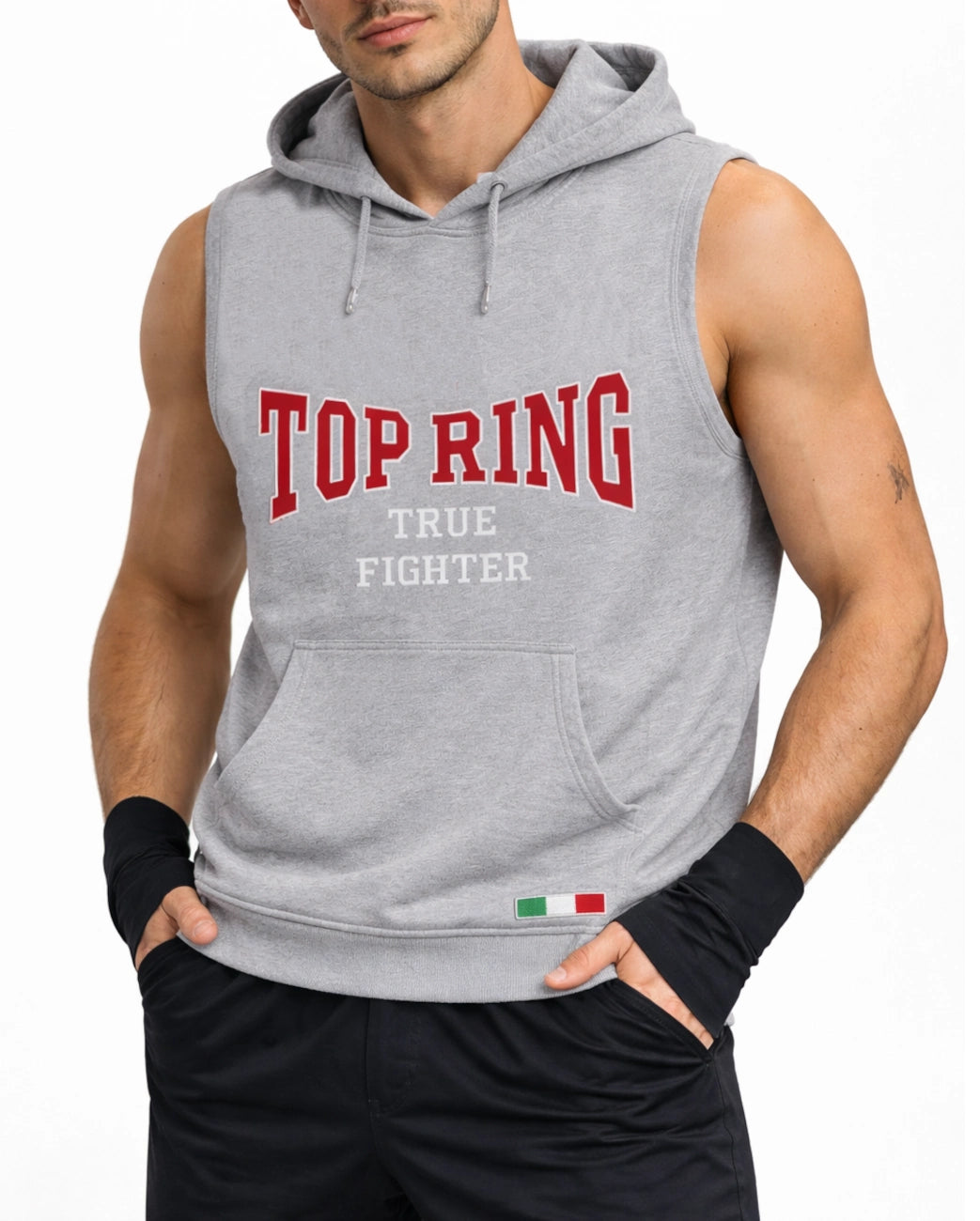 Felpa Smanicata Top Ring True Fighter con Cappuccio