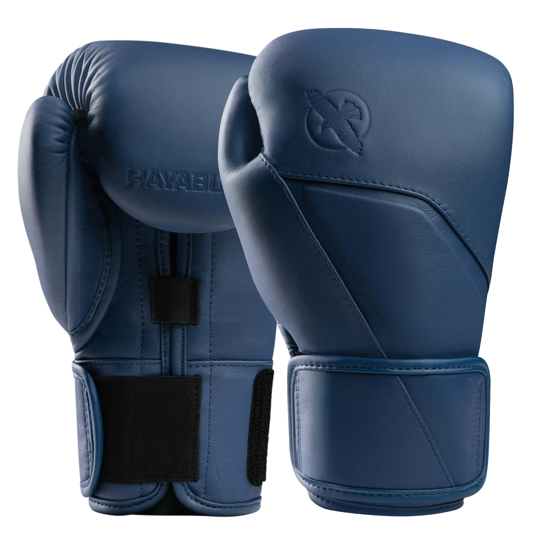 Paio di guanti da boxe Hayabusa E1 in pelle blu Dusk, protezione totale per sacco e colpitori