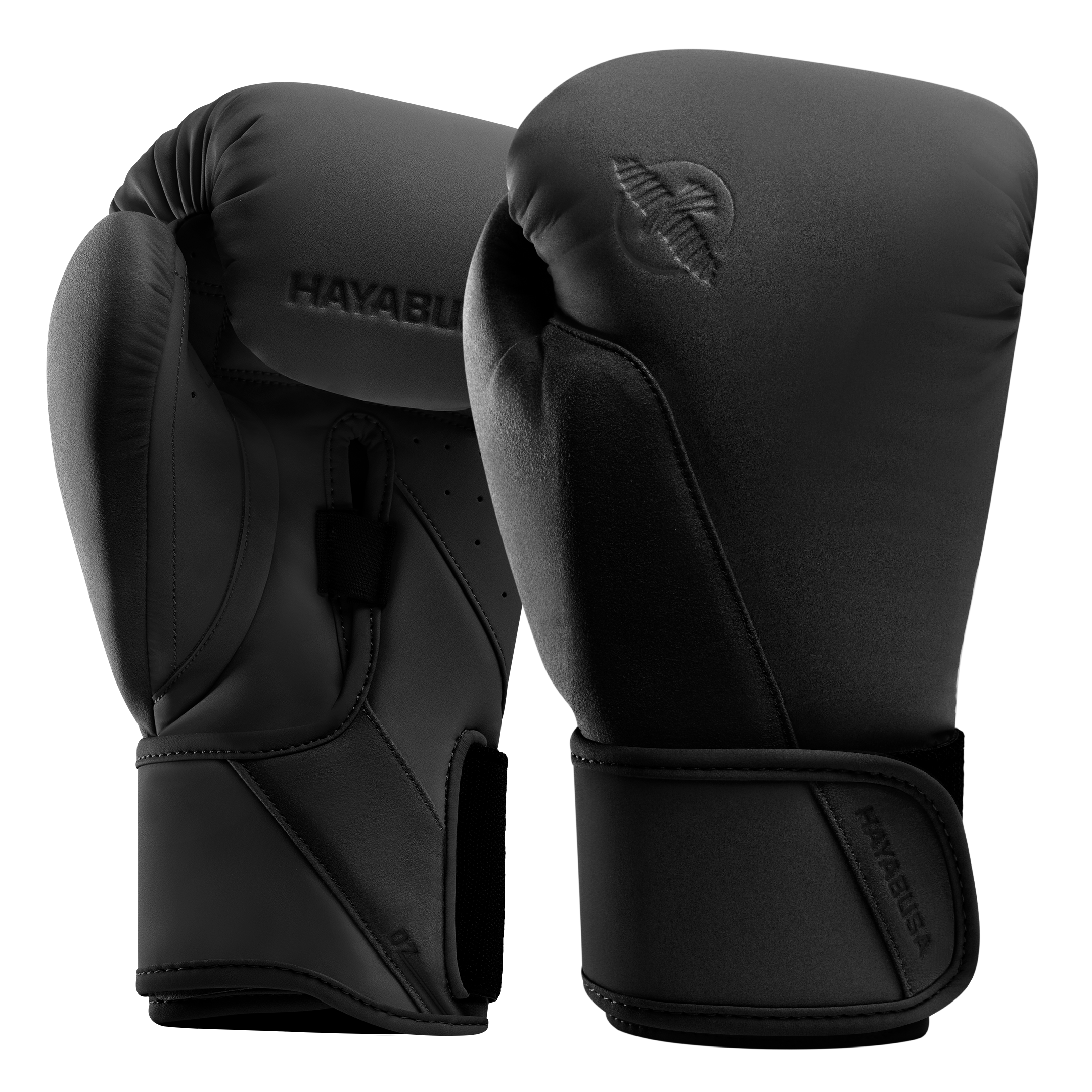 Guanti da boxe Hayabusa T360 neri visti frontalmente in primo piano