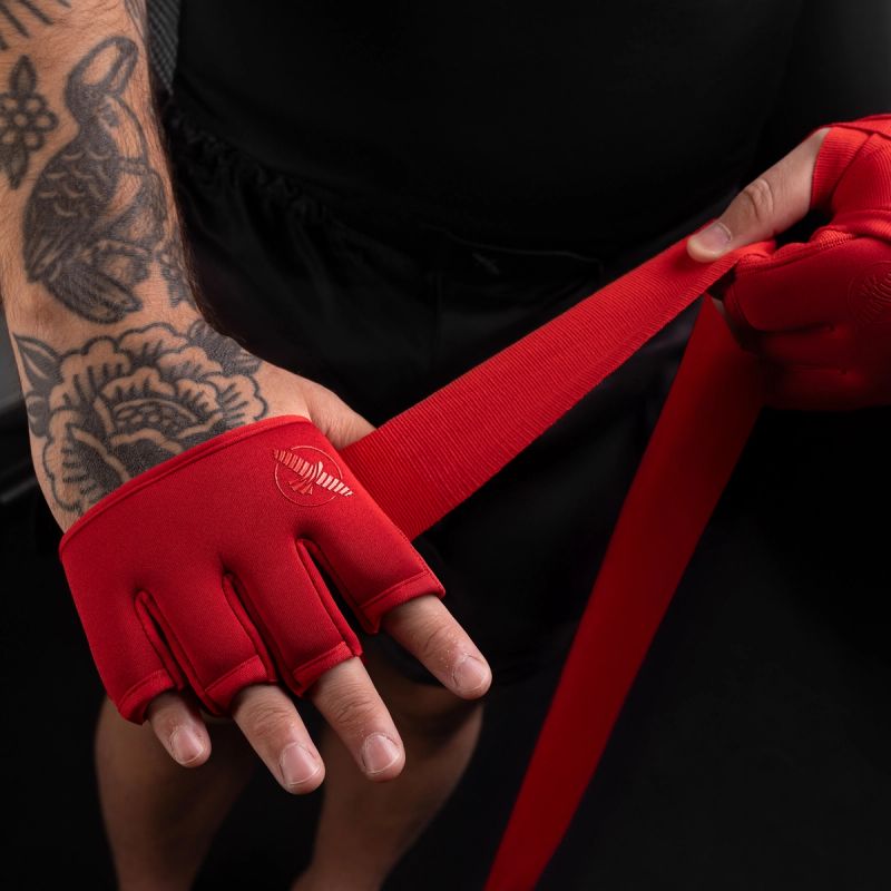Hayabusa Black Knuckle Guard Underglove Bands Muay Thai Detail