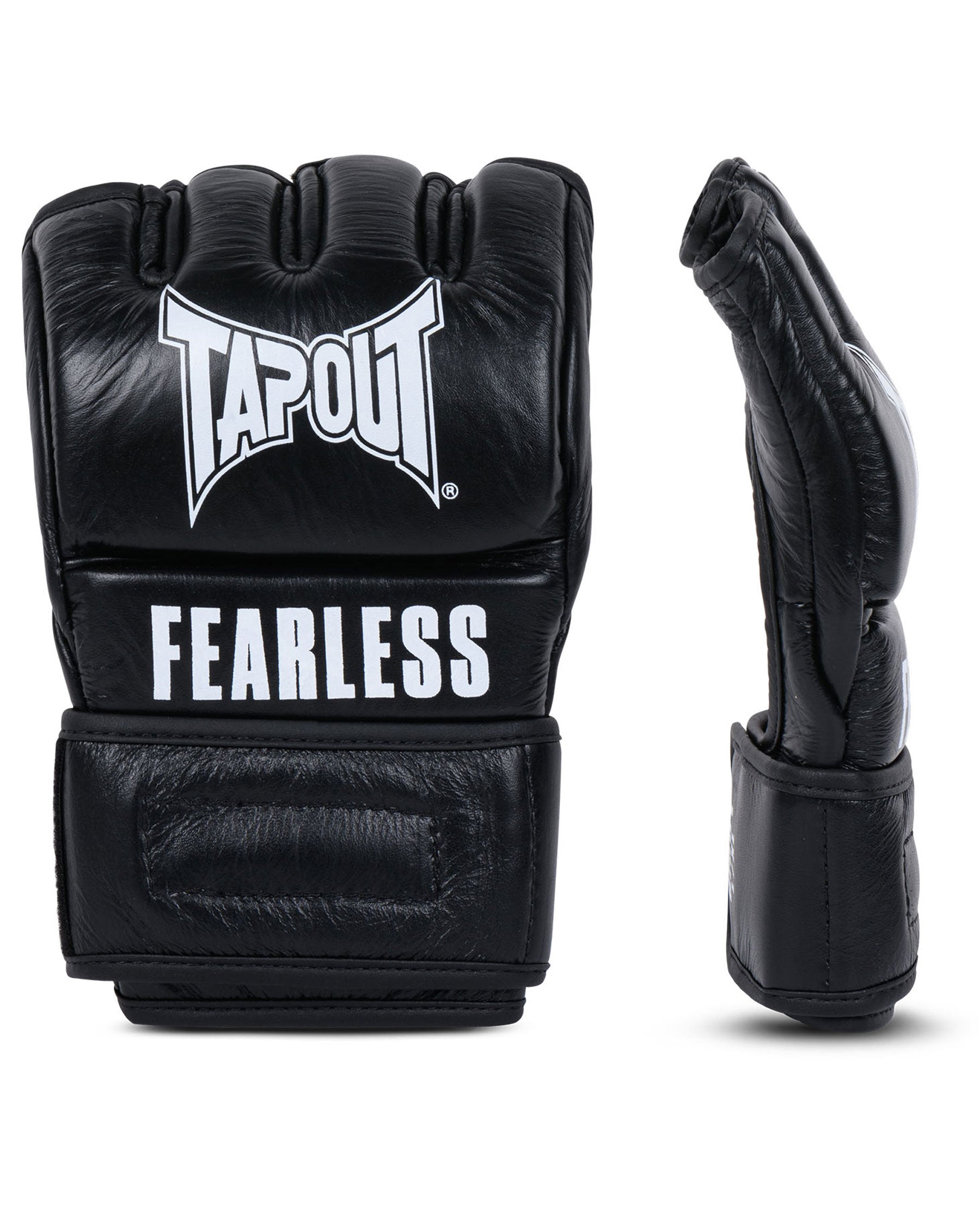 Luvas de luta MMA de couro TapouT Fearless - visualização de detalhes