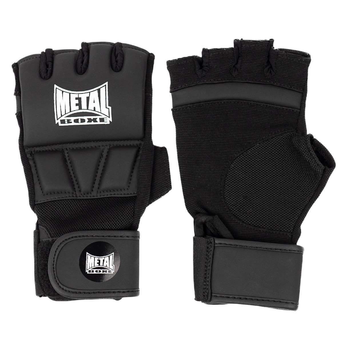 Vedere frontală, metal negru, mănuși de box fitness fitness