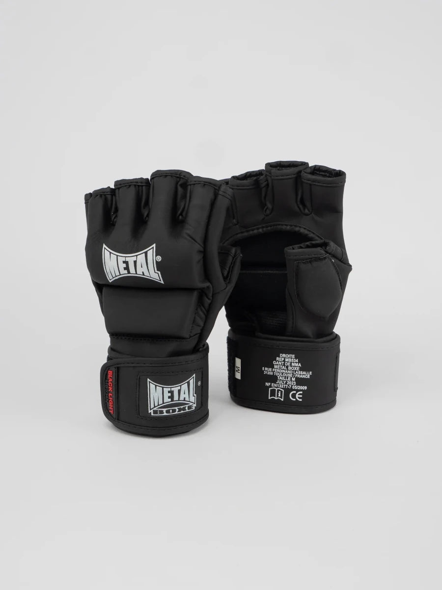 Pereche de mănuși MMA Metal Boxing Black Light cu finisaj mat