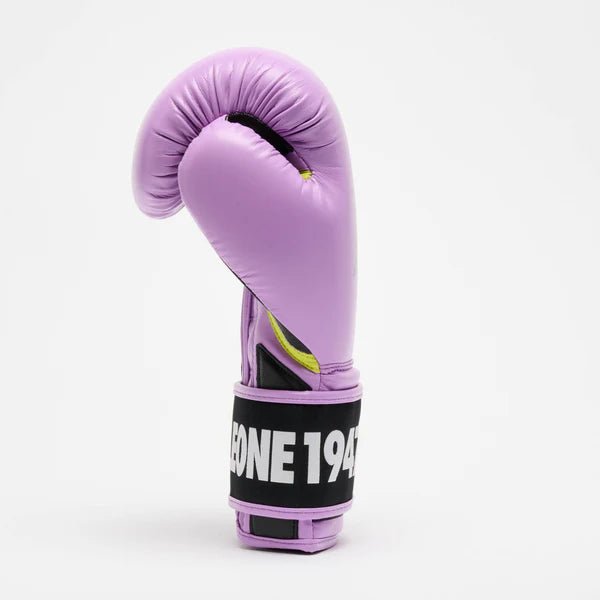 Profil du gant violet LEONE Stripe '47, mettant en valeur la forme ergonomique