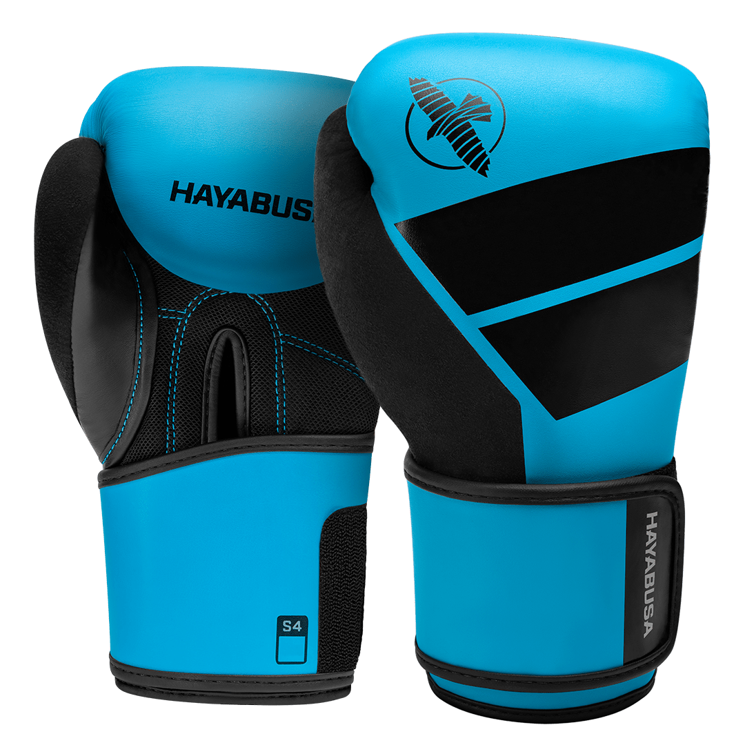 Paire de gants de boxe Hayabusa S4 pour enfant en bleu cyan