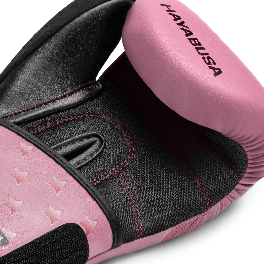 Dettaglio tecnico del guantone singolo bambina Hayabusa S4 Epic Stella con schiuma iniettata shock-absorbing