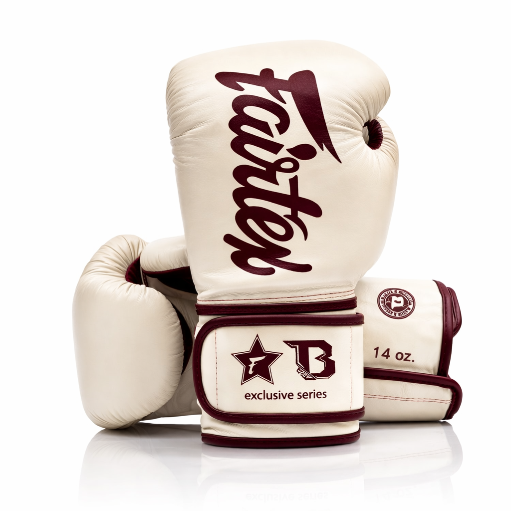 Guantoni FXB Fairtex tonalità Beige crema artigianale