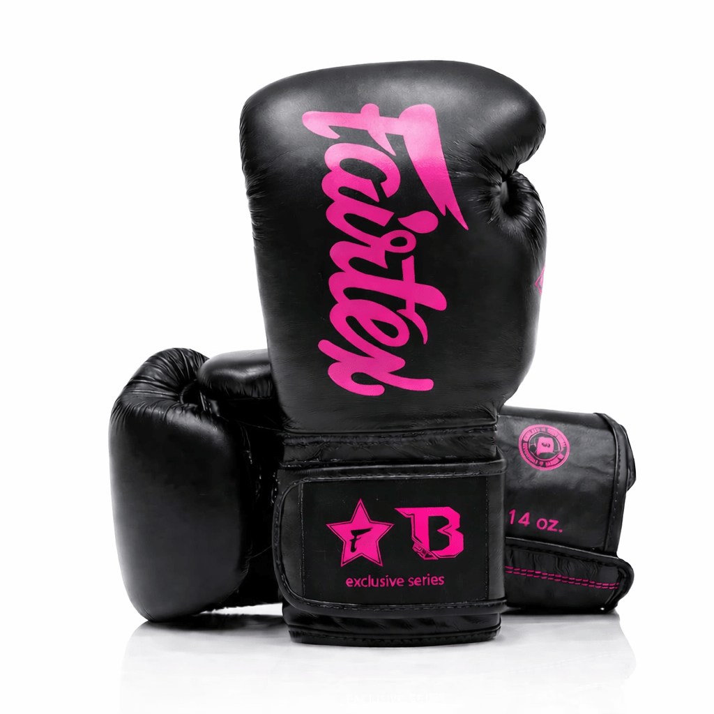 Czarno-różowe rękawice bokserskie Fairtex FXB