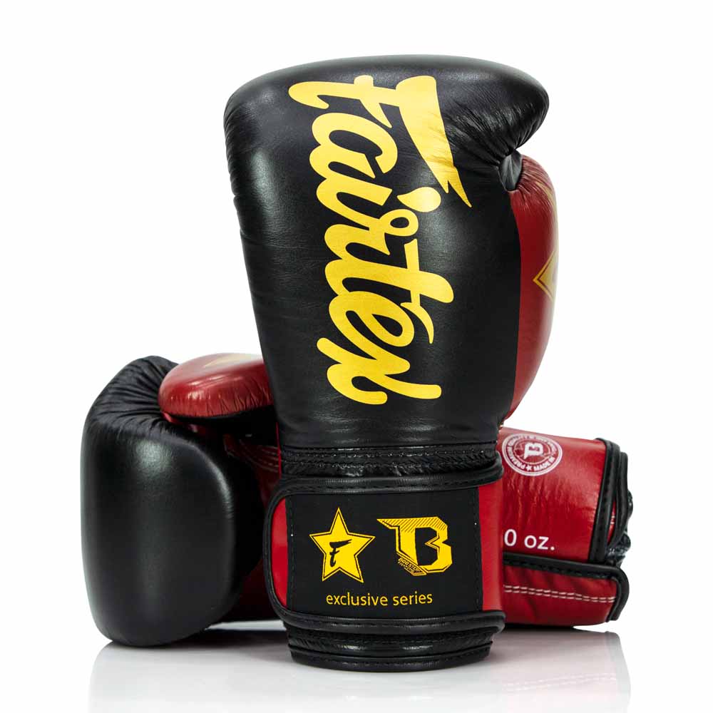 Guantoni da boxe professionali Fairtex FXB Nero e Rosso
