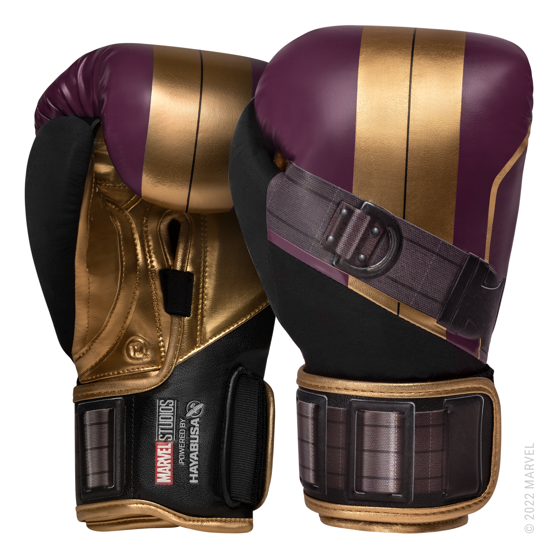 Coppia di guantoni da boxe Hayabusa Marvel Batroc Hero Elite viola e oro