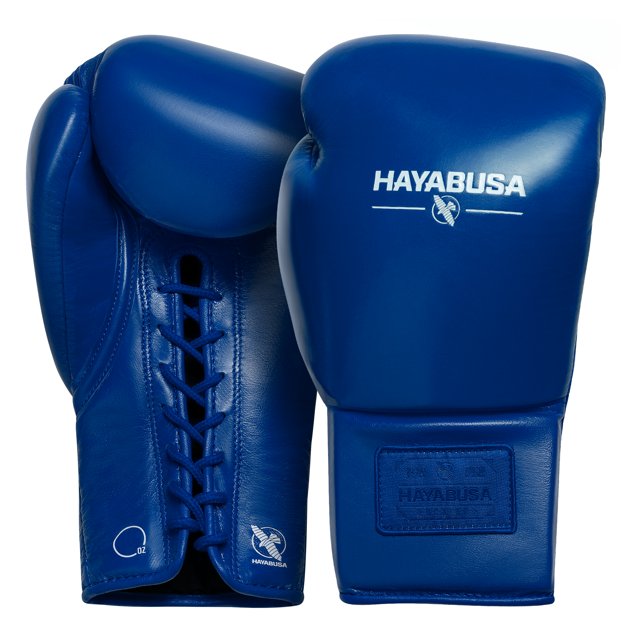 Coppia di guantoni da boxe con lacci Hayabusa Pro Lace blu cobalto, vista d'insieme