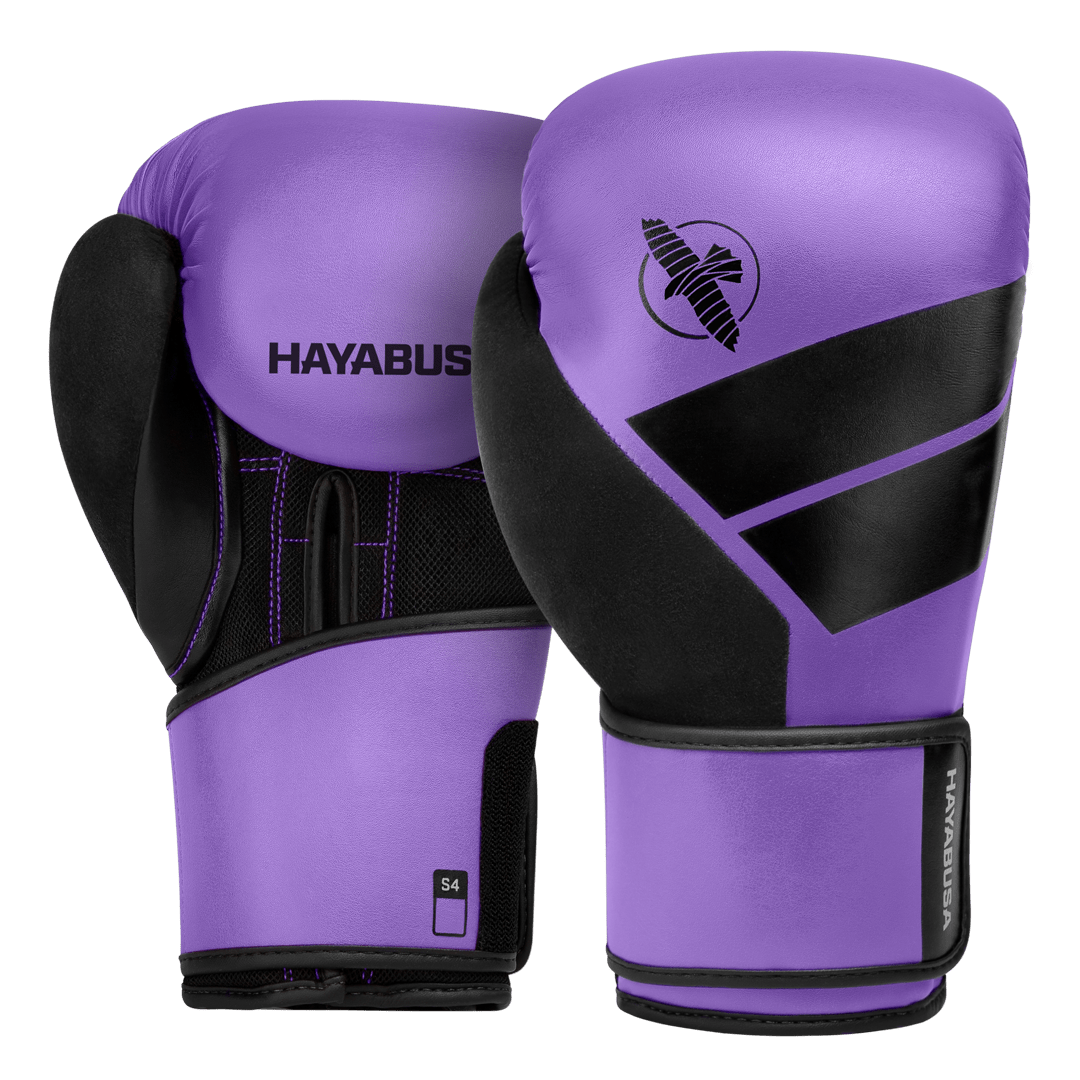 Pereche de mănuși violet Hayabusa S4 cu spumă de protecție injectată