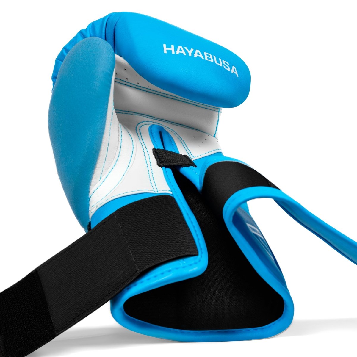 Fermeture Dual-X bleu clair ouverte pour montrer le support du poignet