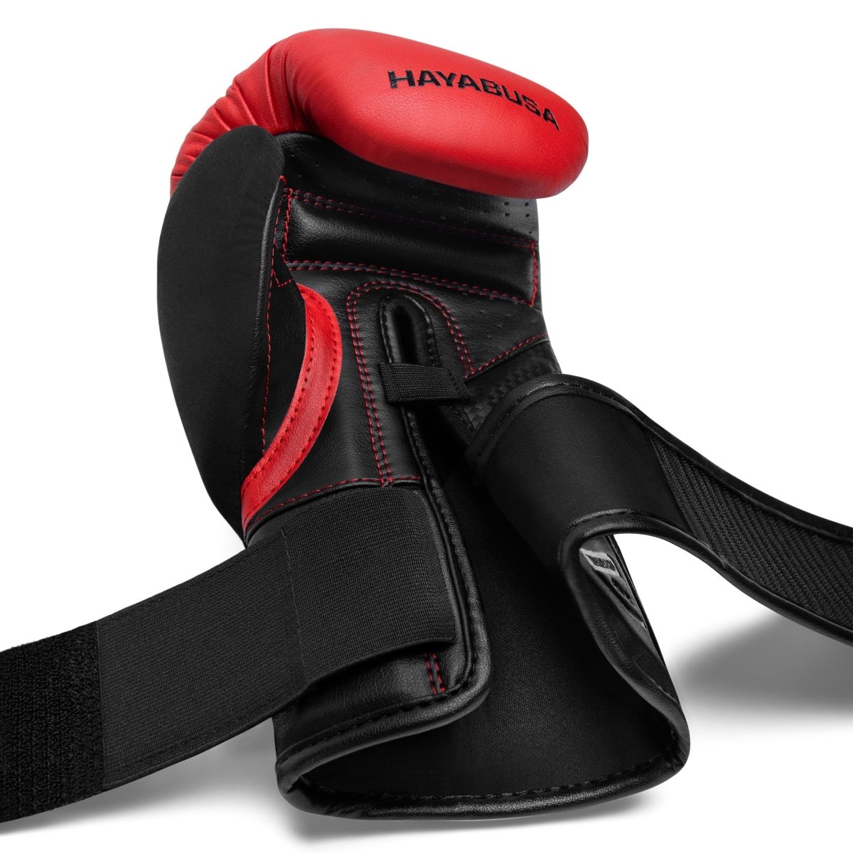 Fermeture du gant Dual-X rouge/noir réglable pour un maintien optimal du poignet