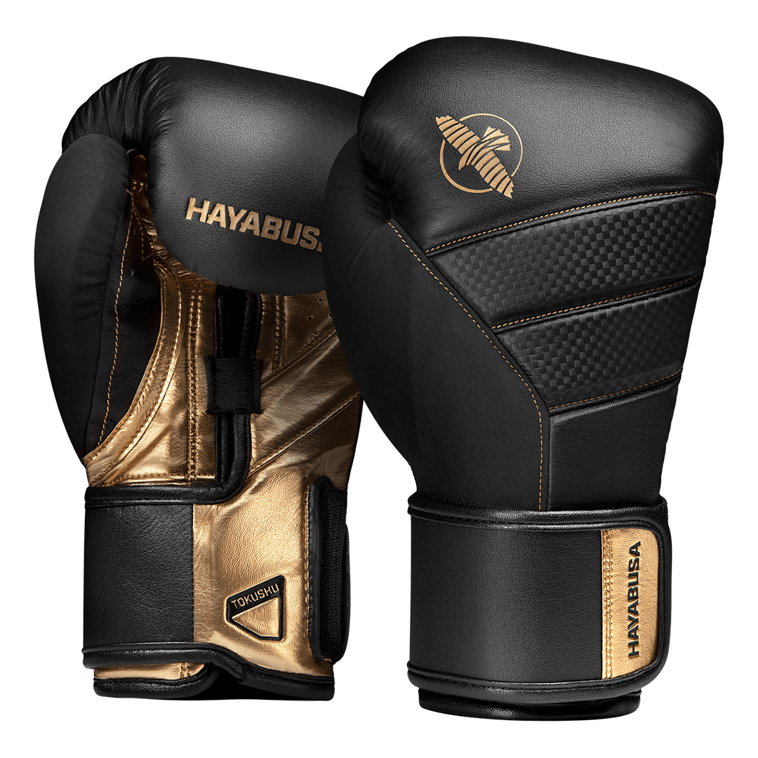 Hayabusa T3 professionella handskar i svart med guldkant