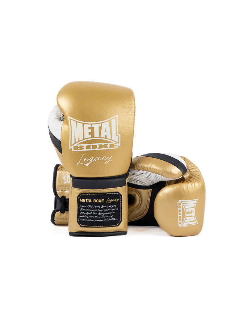 Coppia di guantoni Metal Boxe Legacy oro, edizione speciale da competizione